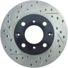 StopTech [90-00 Civic] [93-97 Civic del Sol] [90-91 CRX] Drilled and Slotted Right Front Rotor - Black E-Coated