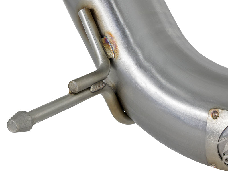 aFe Twisted Steel [17-21 Civic Type R] 3-Inch Mid-Pipe - Brushed Stainless Steel, Part 49-36617