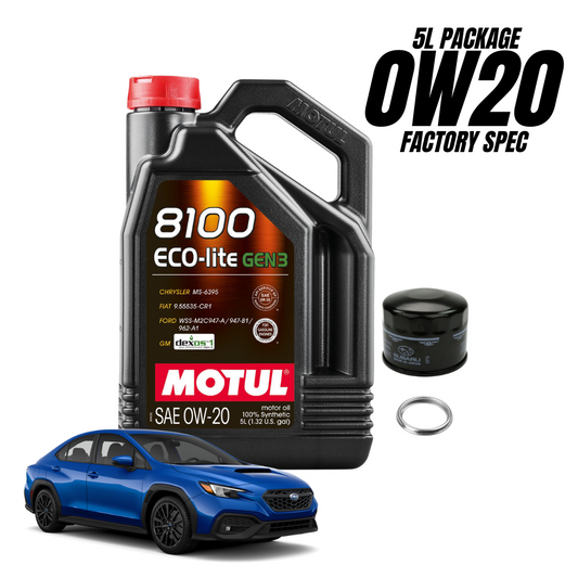 0w20 Oil Change Package 22-24 Subaru WRX Motul 8100 ECO-LITE 5 Liter