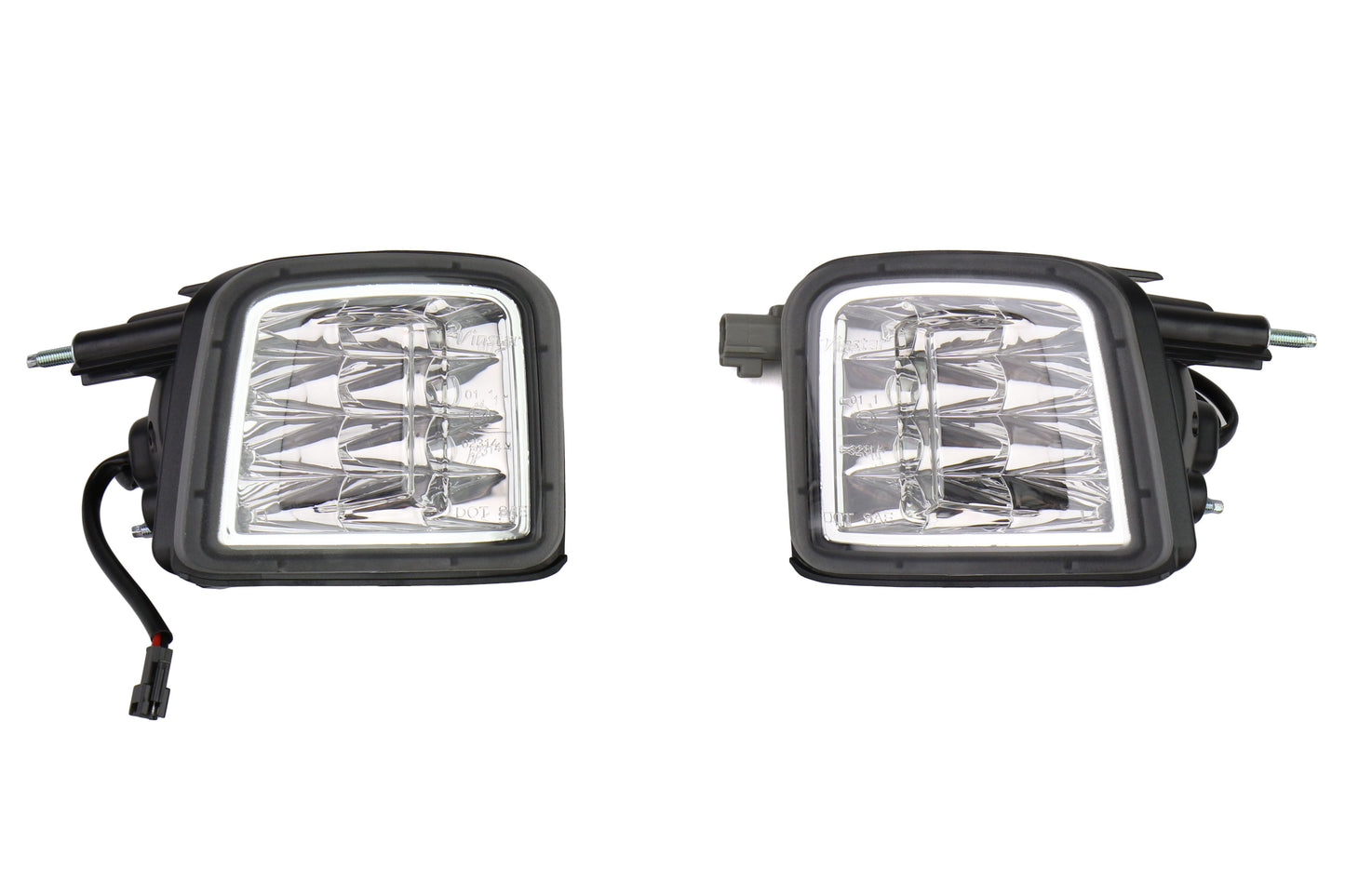 OLM USDM LED Front Turn Signal Housings - Clear Lens with Chrome Reflector - 2015-2017 Subaru WRX / STI