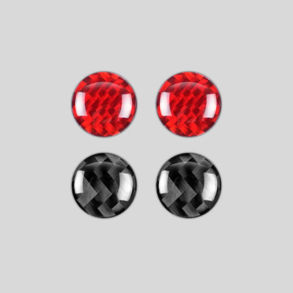 JDMuscle 22-24 Subaru WRX P&S Series Carbon Fiber Infotainment Volume/Tune Buttons Covers 2 PC | Black Carbon Fiber/ Red Carbon Fiber