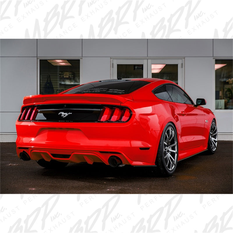 MBRP 15-19 Ford Mustang EcoBoost 2.3L Black 3in Cat Back Dual Split Rear Exit | Race Version