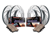 PowerStop [92-95 Civic] Z23 Evolution Sport Front & Rear Brake Kit - Drilled & Slotted Rotors, Carbon-Fiber Ceramic Pads