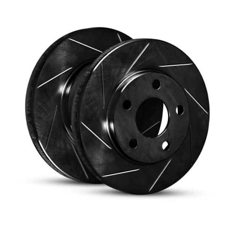 R1 Concepts [09-20 370Z] Front Right Slotted Brake Rotor - Black