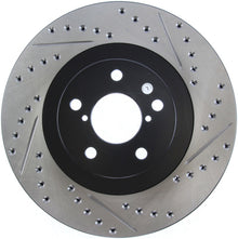 StopTech [02-07 WRX] Slotted and Drilled Left Front Rotor - Black E-Coated