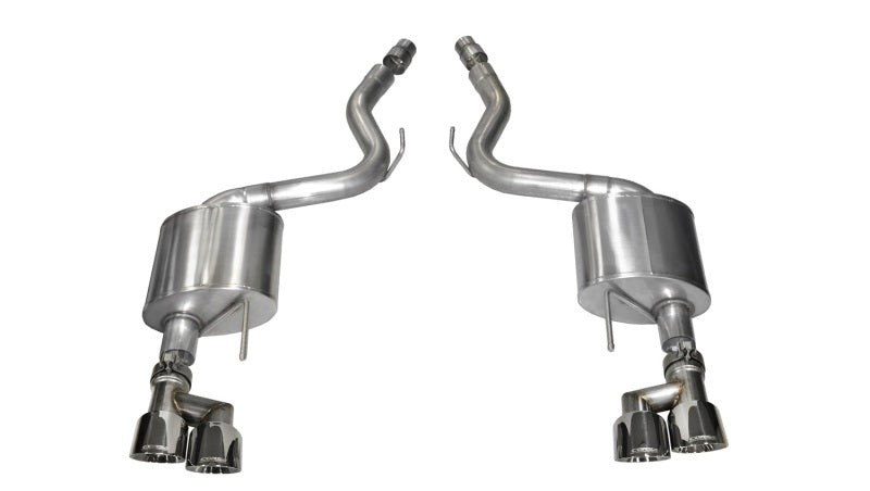 Corsa 2015-2017 Ford Mustang GT 5.0 3in Axle Back Exhaust Polish Quad Tips | Sport
