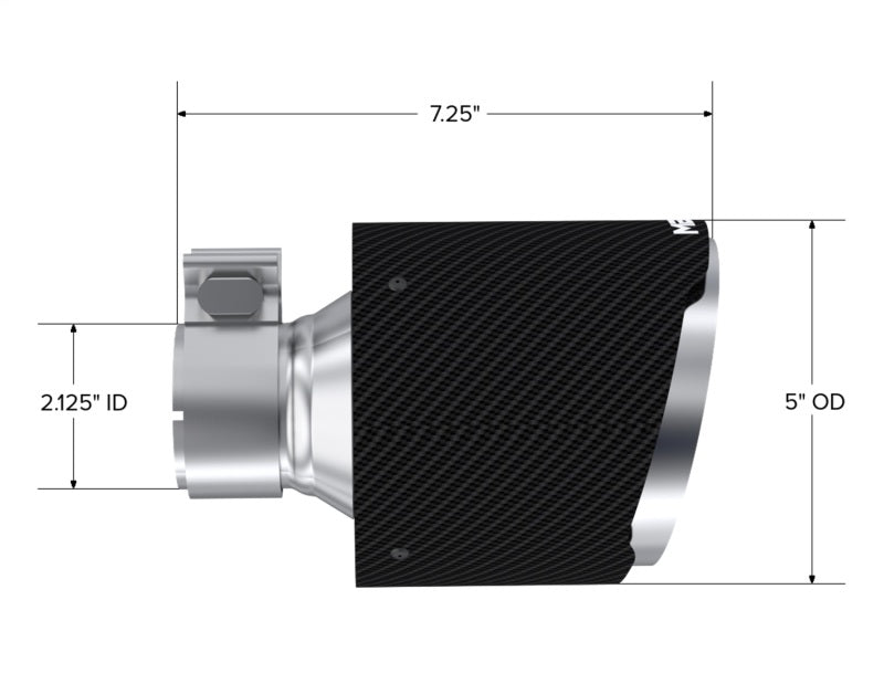MBRP [17-25 BRZ/86] Carbon Fiber Exhaust Tips - Polished Stainless Steel, Pair, T5202CF