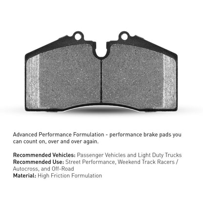 R1 Concepts [09-20 370Z] Front Performance Sport Brake Pads and Hardware Kit - Akebono 4-Piston Calipers