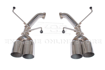 EXTREME ONLINE STORE 22-24 WRX AXLE BACK MUFFLER DELETE DOUBLE WALL 4" QUAD TIPS EXHAUST