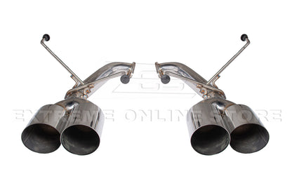 EXTREME ONLINE STORE 22-24 WRX AXLE BACK MUFFLER DELETE DOUBLE WALL 4" QUAD TIPS EXHAUST