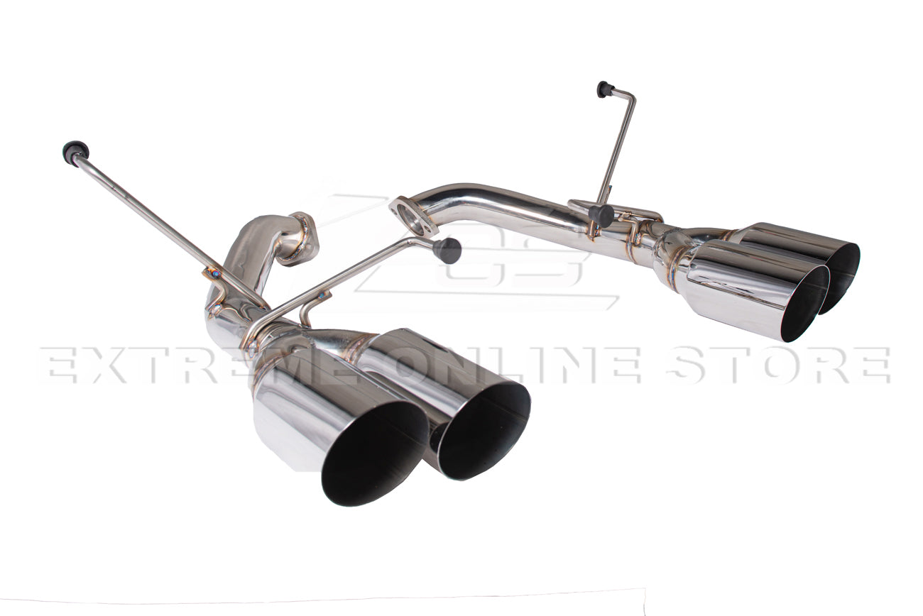 EXTREME ONLINE STORE 22-UP WRX AXLE BACK MUFFLER DELETE DOUBLE WALL 4" QUAD TIPS EXHAUST