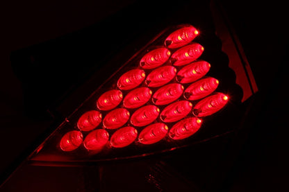 ANZO [03-06 350Z] LED Tail Light Assembly Pair - Red Lens, Black Housing