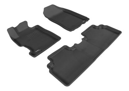 3D MAXpider [06-11 Civic Sedan] KAGU 1st & 2nd Row Floor Mats - Black, Part Number aceL1HD01201509