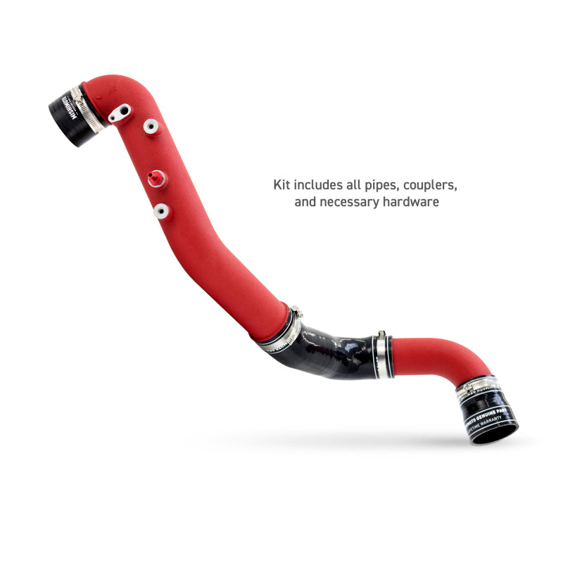 Mishimoto [23-26 Civic Type R] Intercooler Kit with Pipes - Silver Intercooler/Red Pipes, MMINT-CTR-23KSLRD