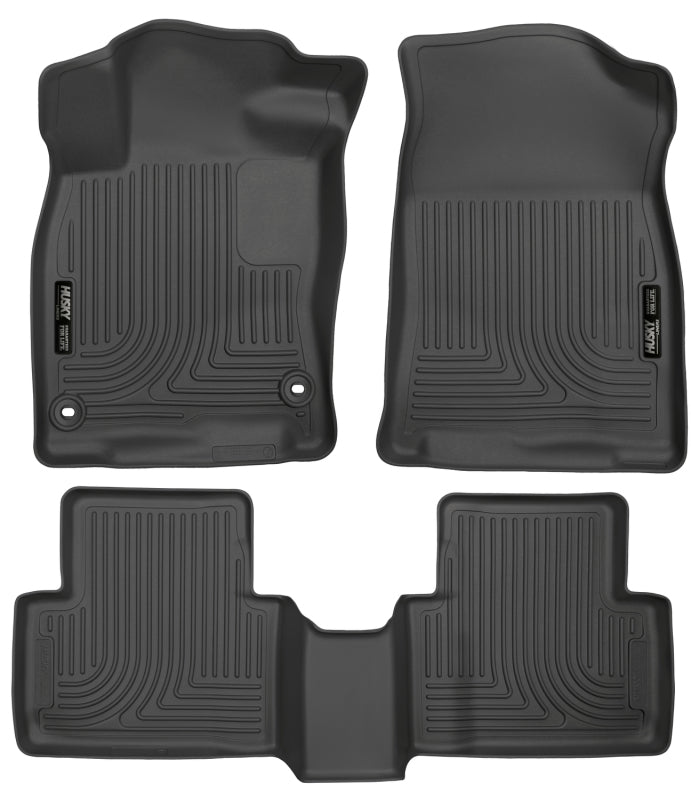 Husky Liners [16-17 Civic] WeatherBeater Front and Second-Row Floor Liner Combo - Black, HSL98461