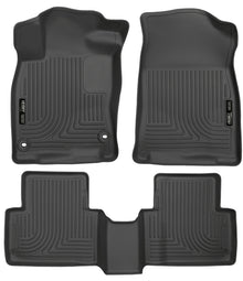 Husky Liners [16-17 Civic] WeatherBeater Front and Second-Row Floor Liner Combo - Black, HSL98461
