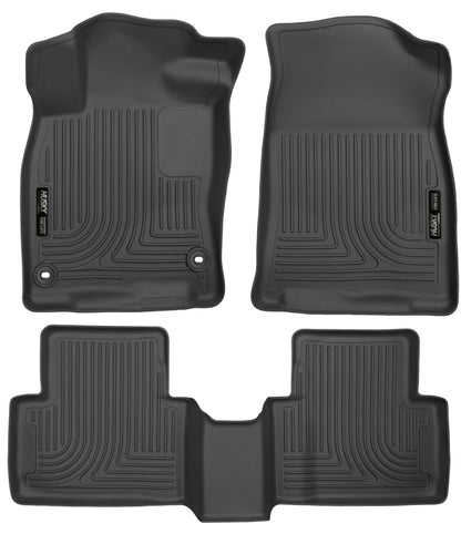 Husky Liners [16-17 Civic] WeatherBeater Front and Second-Row Floor Liner Combo - Black, HSL98461