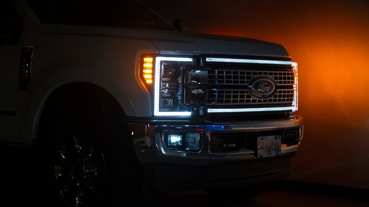 2015 - 2020 F150 / 2017 - 2022 F250 F350 LED Fog Lights w/Black Housing - OLM - JDMuscleOLME.16051.1