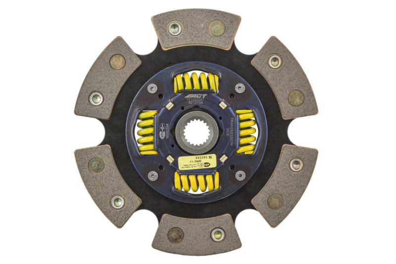 ACT [89-95 Civic, 90-91 CRX, 93-95 Civic del Sol] 6-Pad Sprung Race Disc - Ceramic