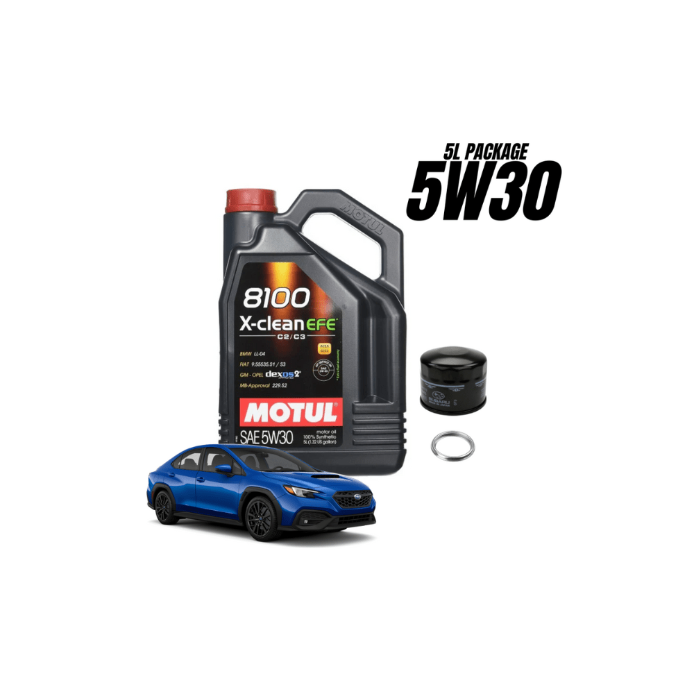 [22 - 26 WRX] 5W30 Oil Change Package | Motul 8100 X - Clean 5 Liter - JDMuscleOil Change PackageMOT-WRX22PKG-5w30