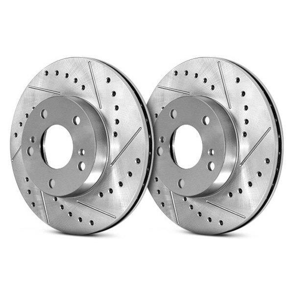 StopTech Select Sport [98-02 Accord] [06-08 Civic GX] Right Front Drilled and Slotted Rotor - Zinc-Coated