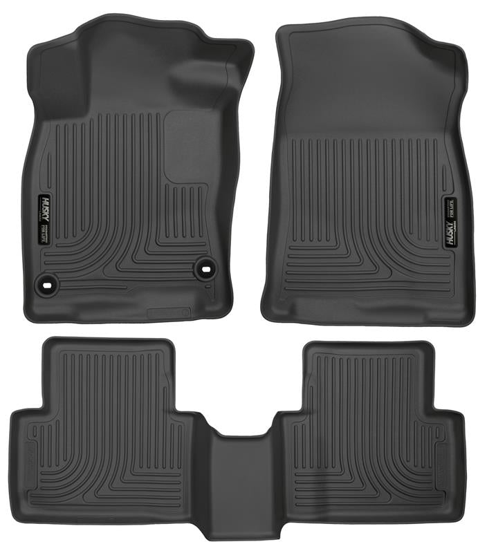 Husky Liners [16-17 Civic] WeatherBeater Front and Second-Row Floor Liner Combo - Black, HSL98461