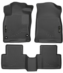 Husky Liners [16-17 Civic] WeatherBeater Front and Second-Row Floor Liner Combo - Black, HSL98461