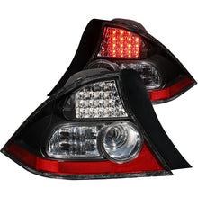 ANZO [04-05 Civic] LED Tail Light Assembly - Clear Lens, Black Housing, Pair