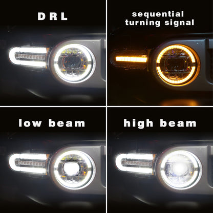 Archaic Full LED Headlights Assembly For Toyota FJ Cruiser 2007-21