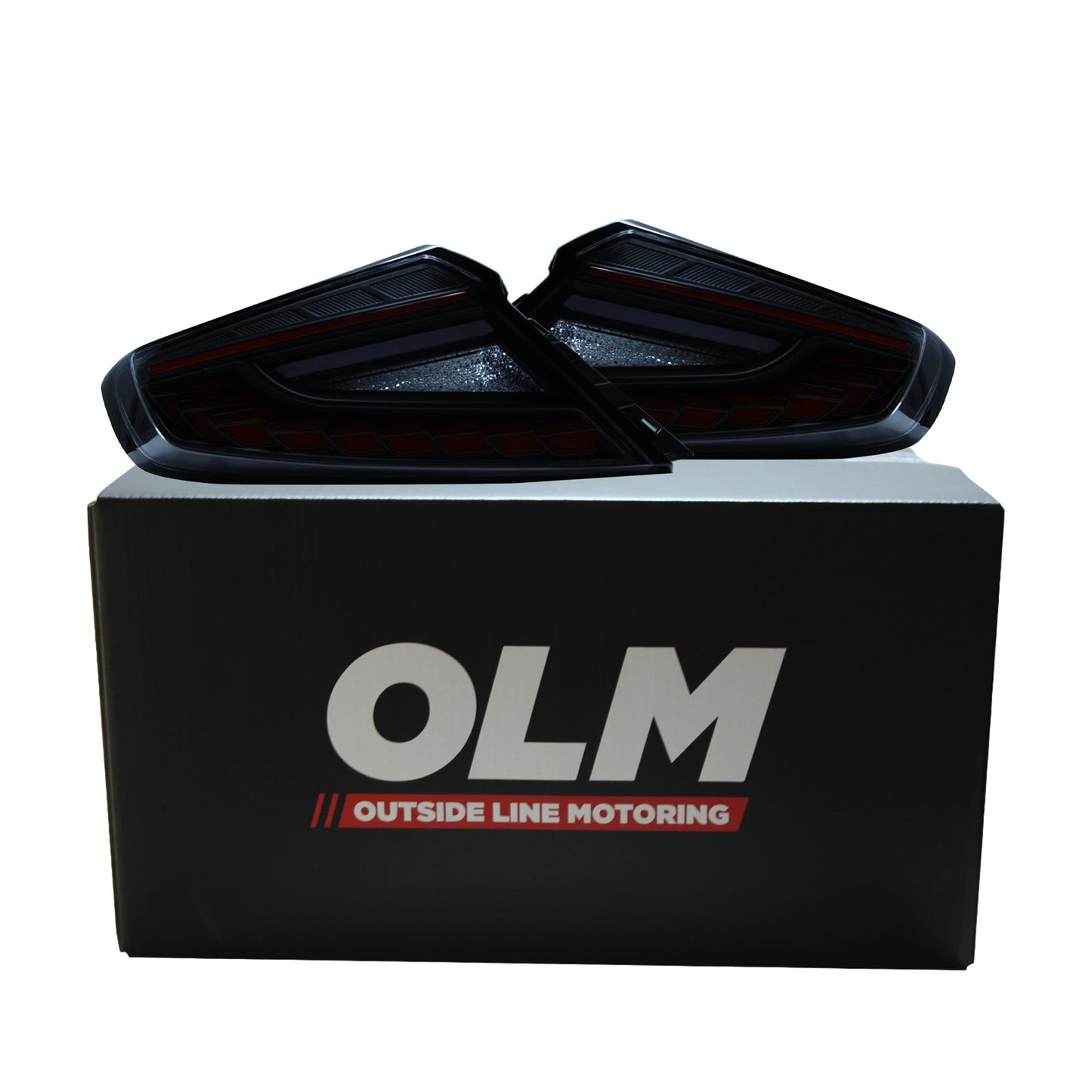 OLM [22–26 WRX] Phantom-Spec LED Taillights - Smoke Lens Red Optic