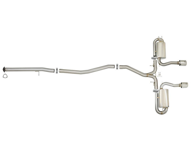 aFe Takeda [17-20 Civic Si] 3-inch 304 Stainless Steel Cat-Back Exhaust System - Polished Tips, Part 49-36621-P