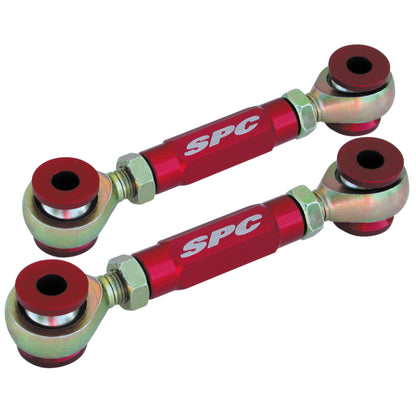 SPC Performance [98-01 CR-V] Pro Series Rear Toe Adjusters - Polished Aluminum with Red Finish