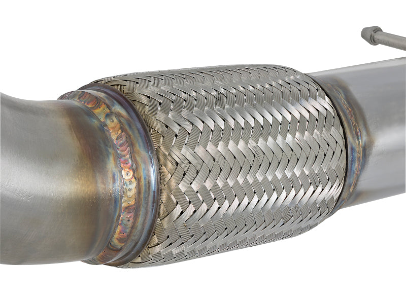 aFe Twisted Steel [17-21 Civic Type R] 3-Inch Mid-Pipe - Brushed Stainless Steel, Part 49-36617