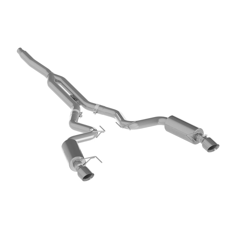 MBRP 15-18 Ford Mustang EcoBoost 2.3L Alum 3in Cat Back Dual Split Rear Exit | Street Version