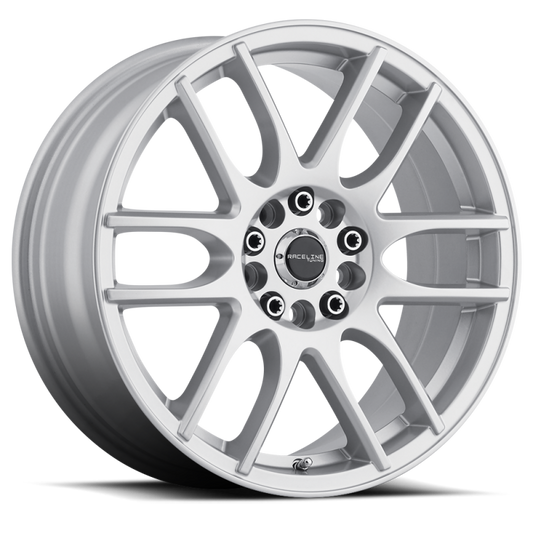 Raceline 141S Mystique 16x7in / 5x108/5x114.3 BP / 40mm Offset / 72.62mm Bore - Gloss Silver Wheel