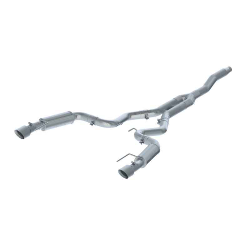 MBRP 15-18 Ford Mustang EcoBoost 2.3L T409 3in Cat Back Dual Split Rear Exit | Street Version