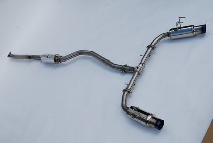 Invidia [22-26 Civic Si 1.5T] N1 Cat-Back Exhaust - Burnt Titanium Tips, 70mm, Part invHS22HS4GD1STL