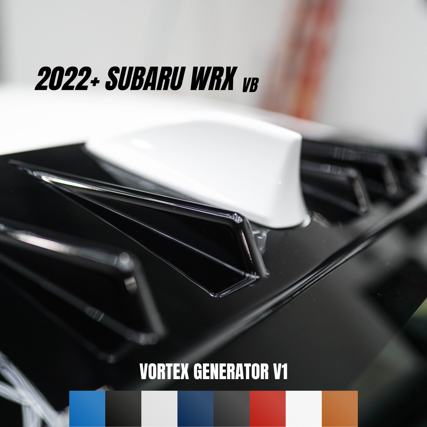 JDMuscle 22-24 WRX Vortex Generator V1 Paint Matched / Gloss Black / ABS - Return