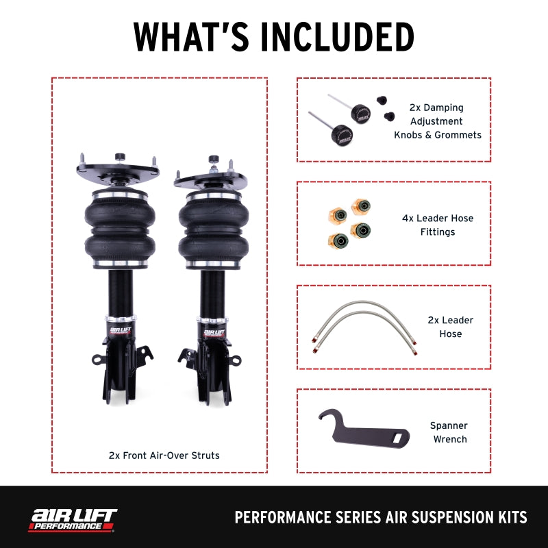 Air Lift Performance [15-21 WRX / 15-21 WRX STI] Front Air Suspension Kit - Black