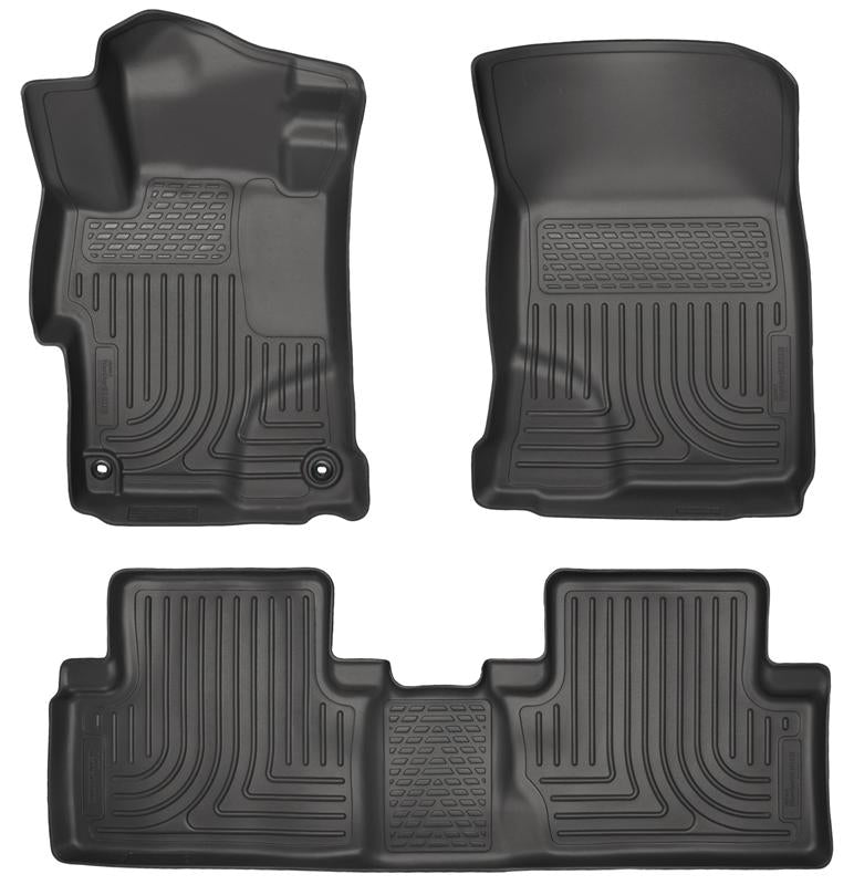 Husky Liners [14-15 Civic] WeatherBeater Front and 2nd Seat Floor Liners - Black, HSL99441
