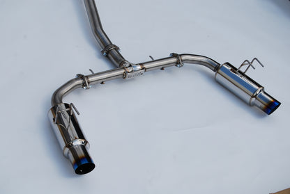Invidia [22-26 Civic Si 1.5T] N1 Cat-Back Exhaust - Burnt Titanium Tips, 70mm, Part invHS22HS4GD1STL