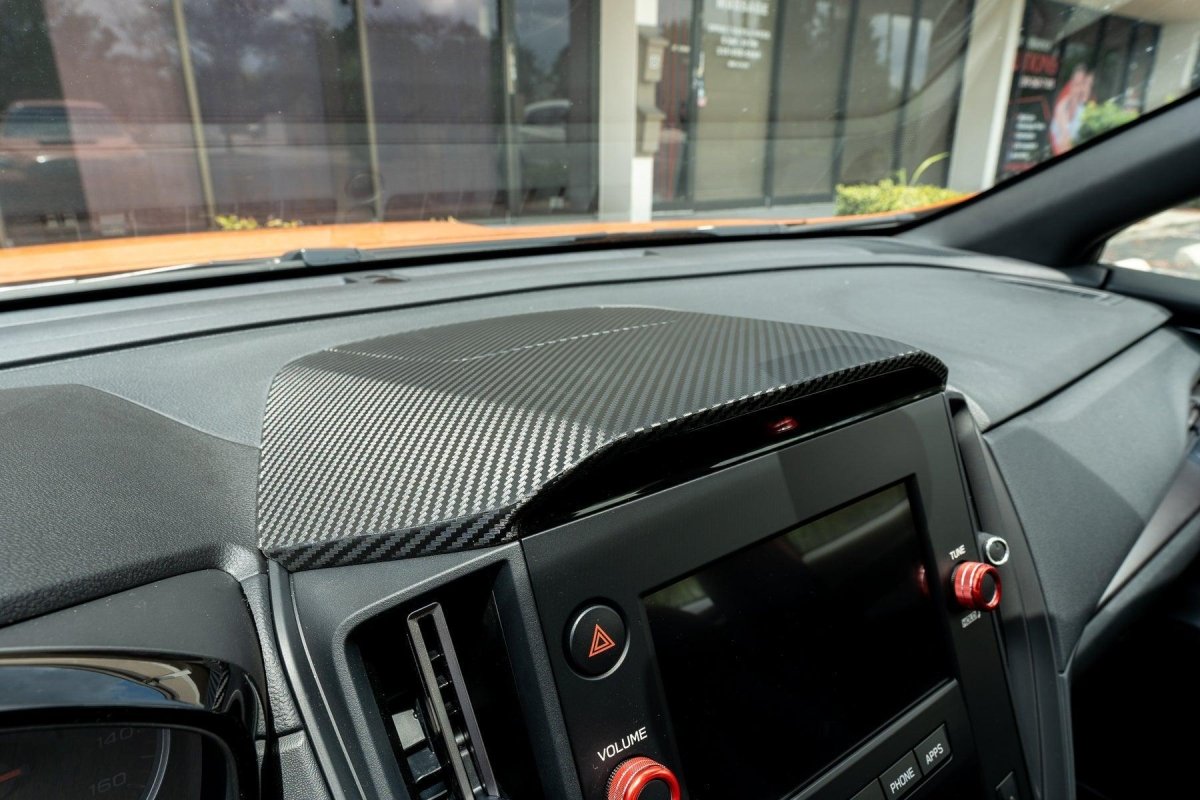 3D Carbon Center Hood Overlay Kit - 2022+ Subaru WRX - JDMuscleInterior - Vinyl22WRXCENHOOD-3DB