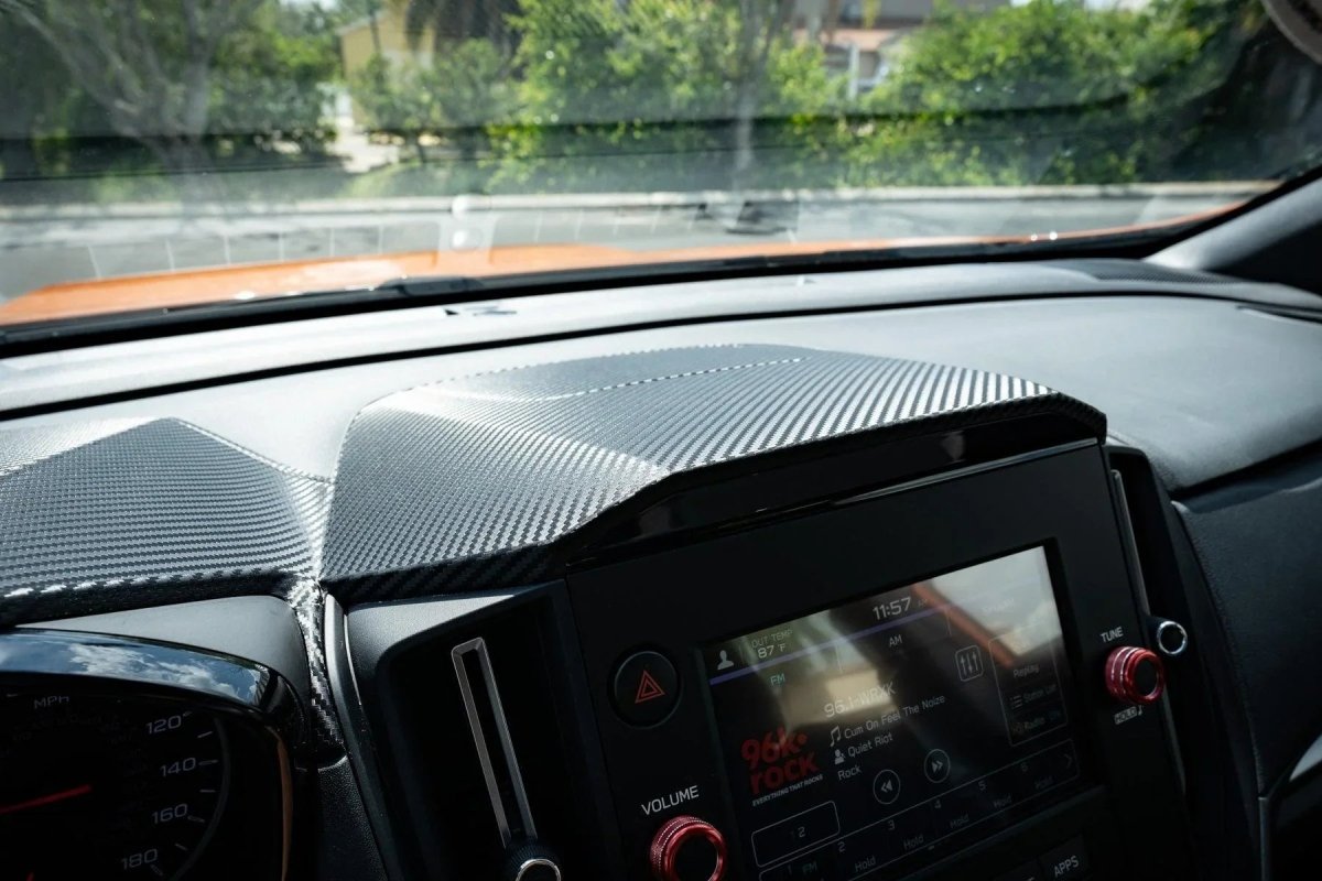 3D Carbon Center Hood Overlay Kit - 2022+ Subaru WRX - JDMuscleInterior - Vinyl22WRXCENHOOD-3DB