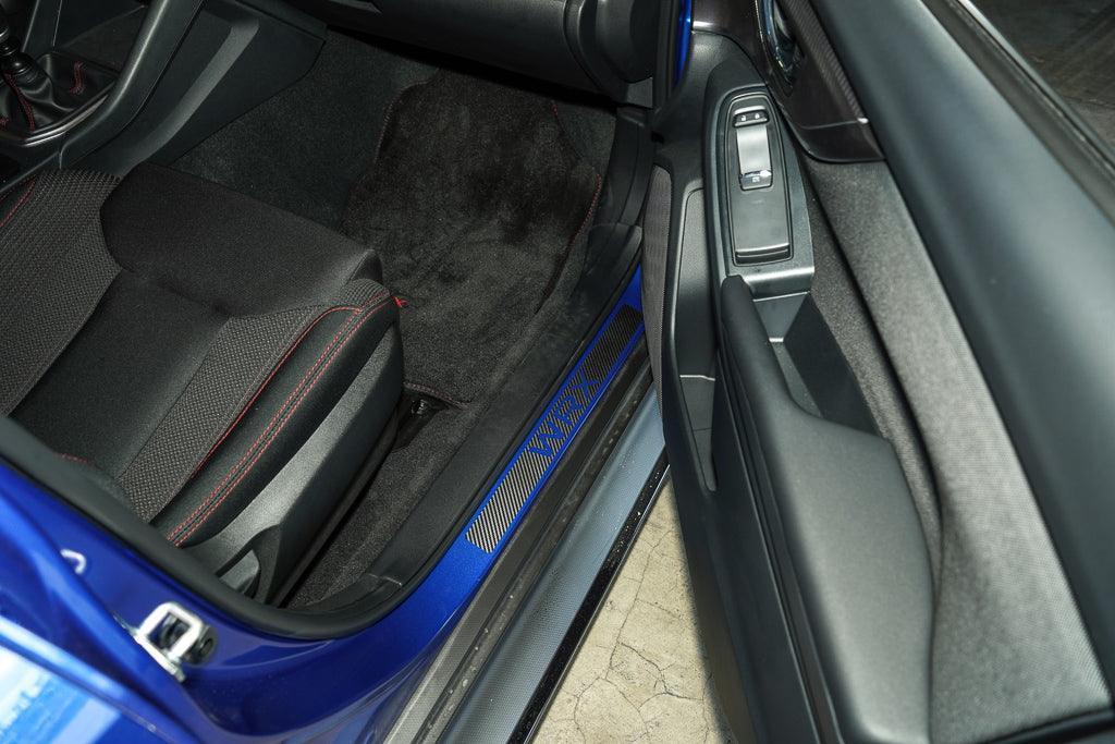 3D Carbon Door Sill Accent Overlay (VA/VB) fits 2015+ WRX / STI - JDMuscleInteriorVAVBSILL3DB-WRX3D Carbon (Black)WRX