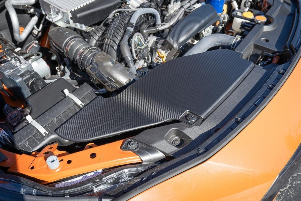 3D Carbon Engine Intake Duct Cover Overlay - 2022+ Subaru WRX - JDMuscleExterior - Vinyl22WRXINTAKECVR-3DB