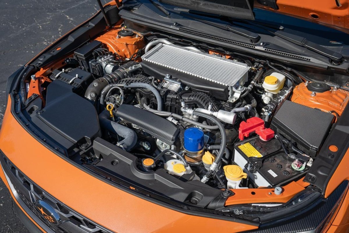 3D Carbon Engine Intake Duct Cover Overlay - 2022+ Subaru WRX - JDMuscleExterior - Vinyl22WRXINTAKECVR-3DB