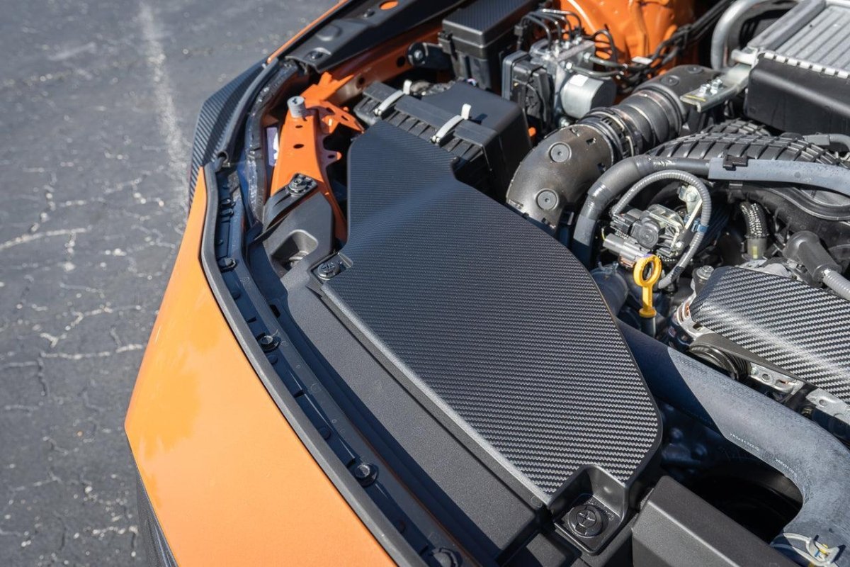 3D Carbon Engine Intake Duct Cover Overlay - 2022+ Subaru WRX - JDMuscleExterior - Vinyl22WRXINTAKECVR-3DB