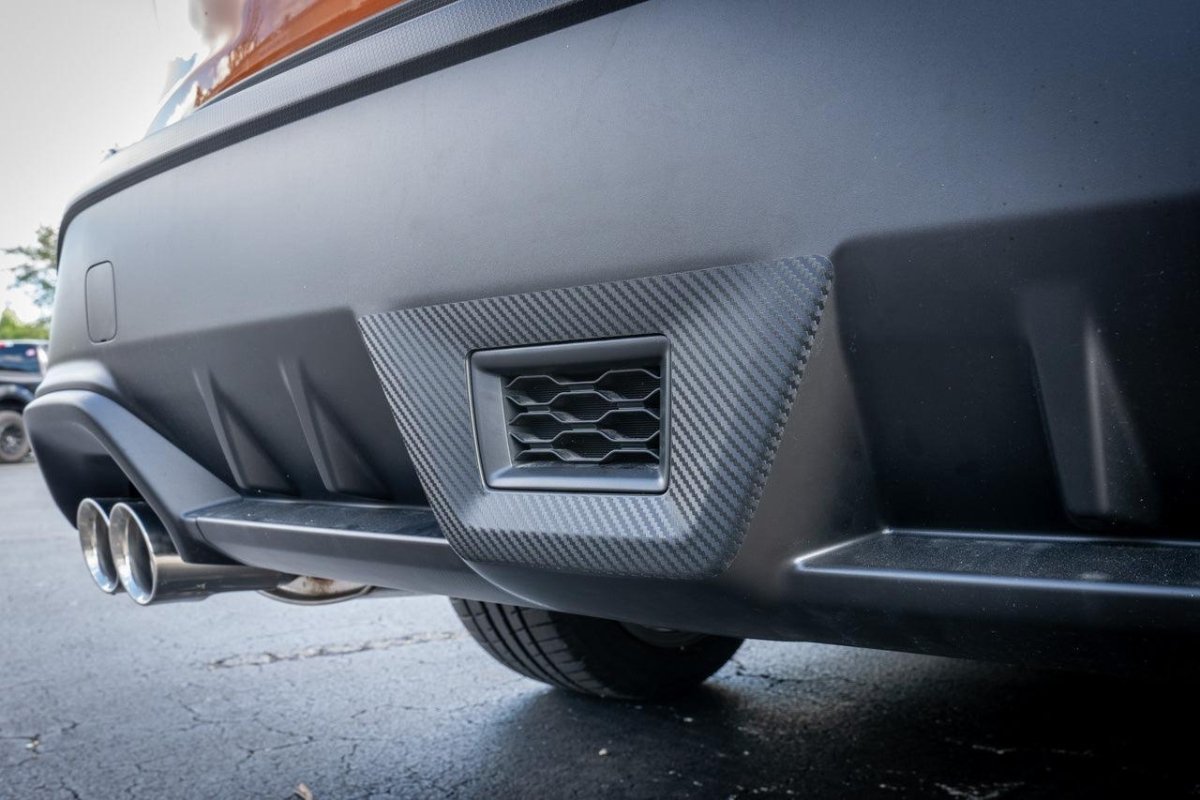3D Carbon F1 Rear Fog Trim Overlay - 2022+ Subaru WRX - JDMuscleExterior - Vinyl22WRXF1TRM-3DB