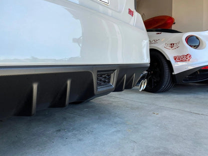 3D Carbon Fiber Rear Fog / F1 Bumper Cover Overlay - 2015 - 2021 WRX / STI - JDMuscleBumperSFB15WRXF1BC3DBK3D Carbon (Black)