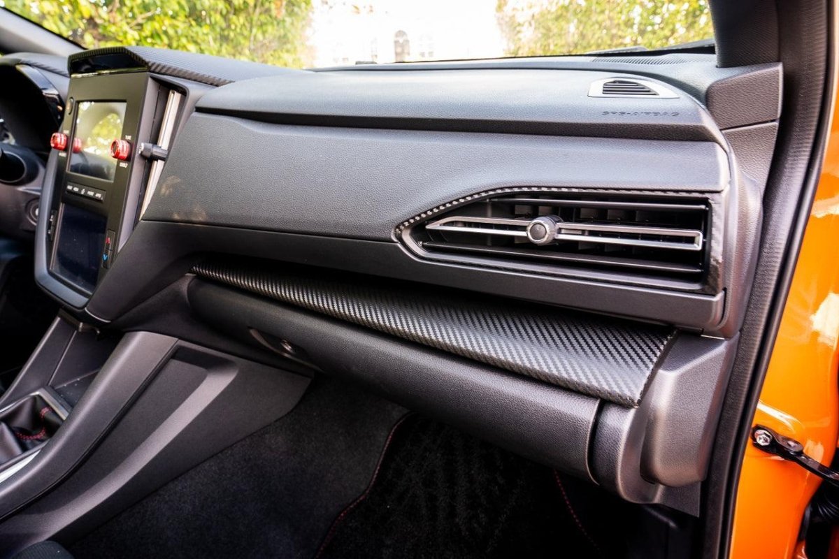 3D Carbon Interior Dash Trim Overlays - 2022+ Subaru WRX - JDMuscleInterior - Vinyl22WRXINTDASH-3DB